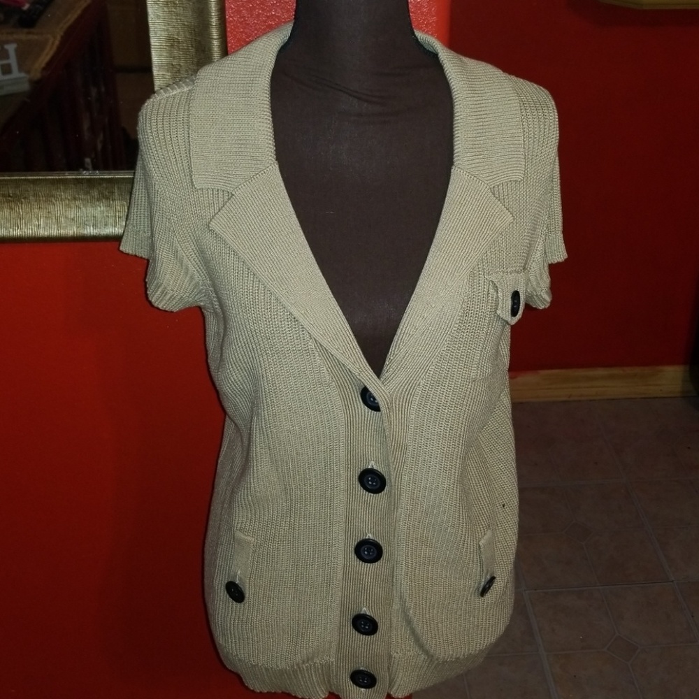 Size L tan sweater cardigan